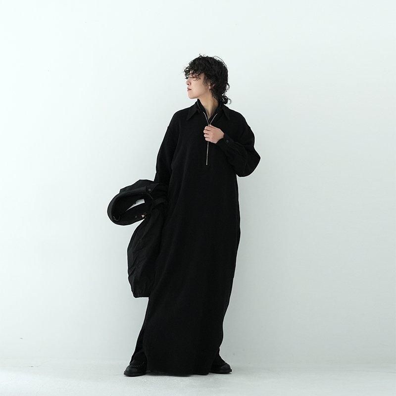 COMOLI / 縮絨ウールハーフジップワンピース - dieci|online shop COMOLI / 縮絨ウールハーフジップワンピース - dieci|online shop