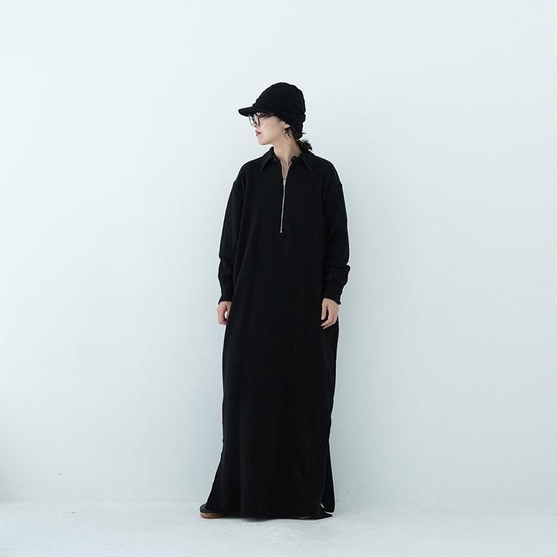 COMOLI / 縮絨ウールハーフジップワンピース - dieci｜online shop