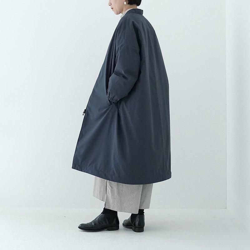 no control air / ポリエステルリンクルタフタ中綿 リブ衿コート