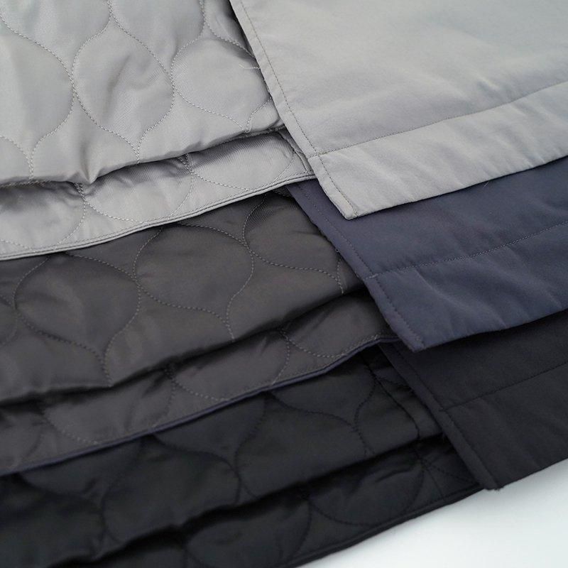 no control air / ポリエステルリンクルタフタ中綿 リブ衿コート