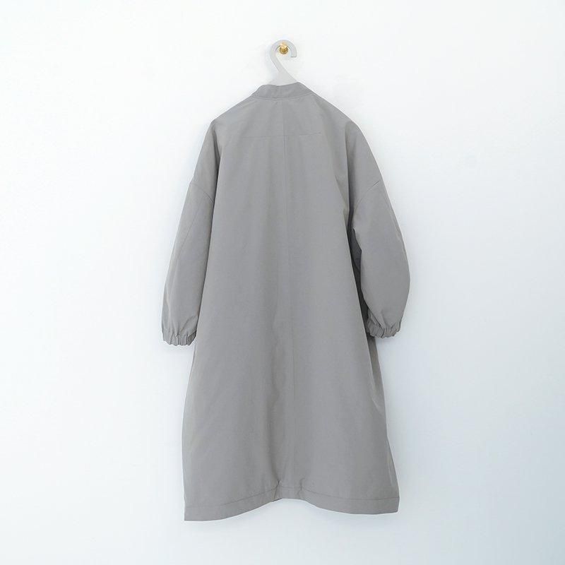 no control air / ポリエステルリンクルタフタ中綿 リブ衿コート