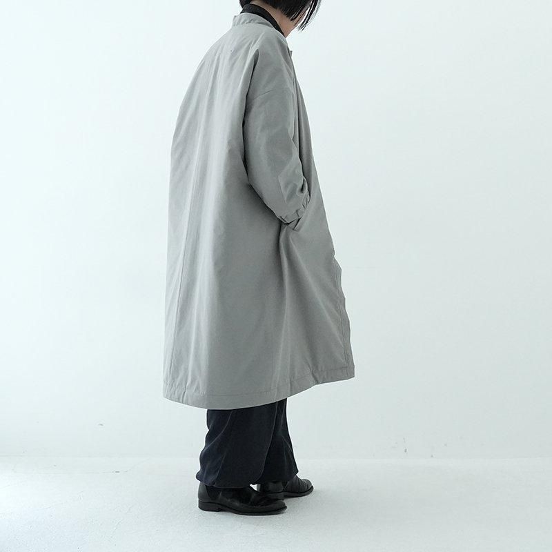 【訳あり】ジャンポールゴルチエ 異素材ドッキング 中綿入りPコート 襟リブニット no control air / ポリエステルリンクルタフタ中綿 リブ衿コート