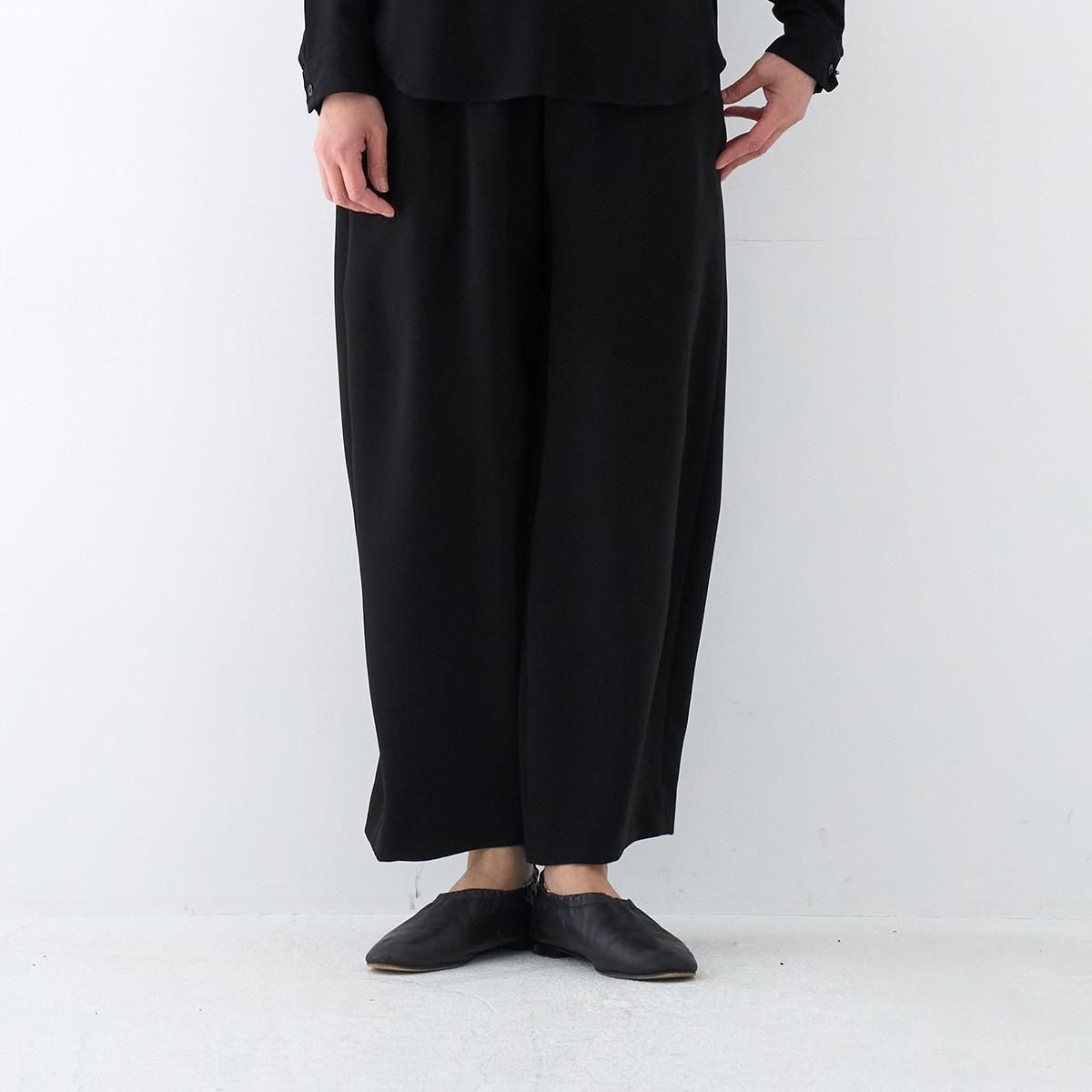 ゴーシュ/ストレッチブラック ワイドパンツ- dieci｜online shop