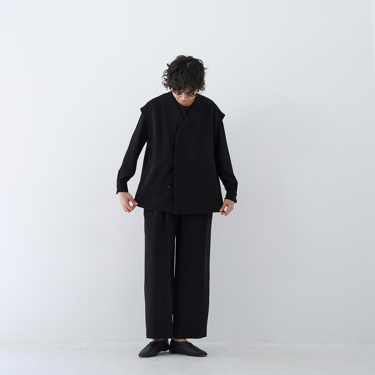 ゴーシュ/ストレッチブラック ワイドパンツ- dieci｜online shop