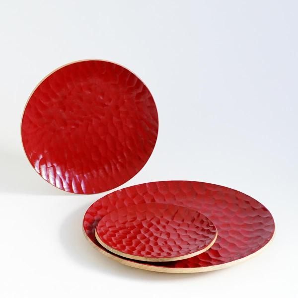 Akihiro Woodworks 「Akihiro Plate」Urushi Hybrid Red