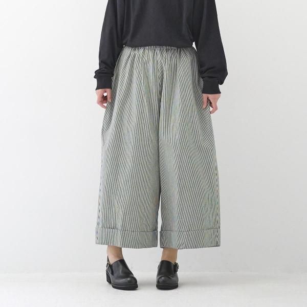 ゴーシュ ストレッチブラック8分丈テーパードパンツ - ゴーシュ