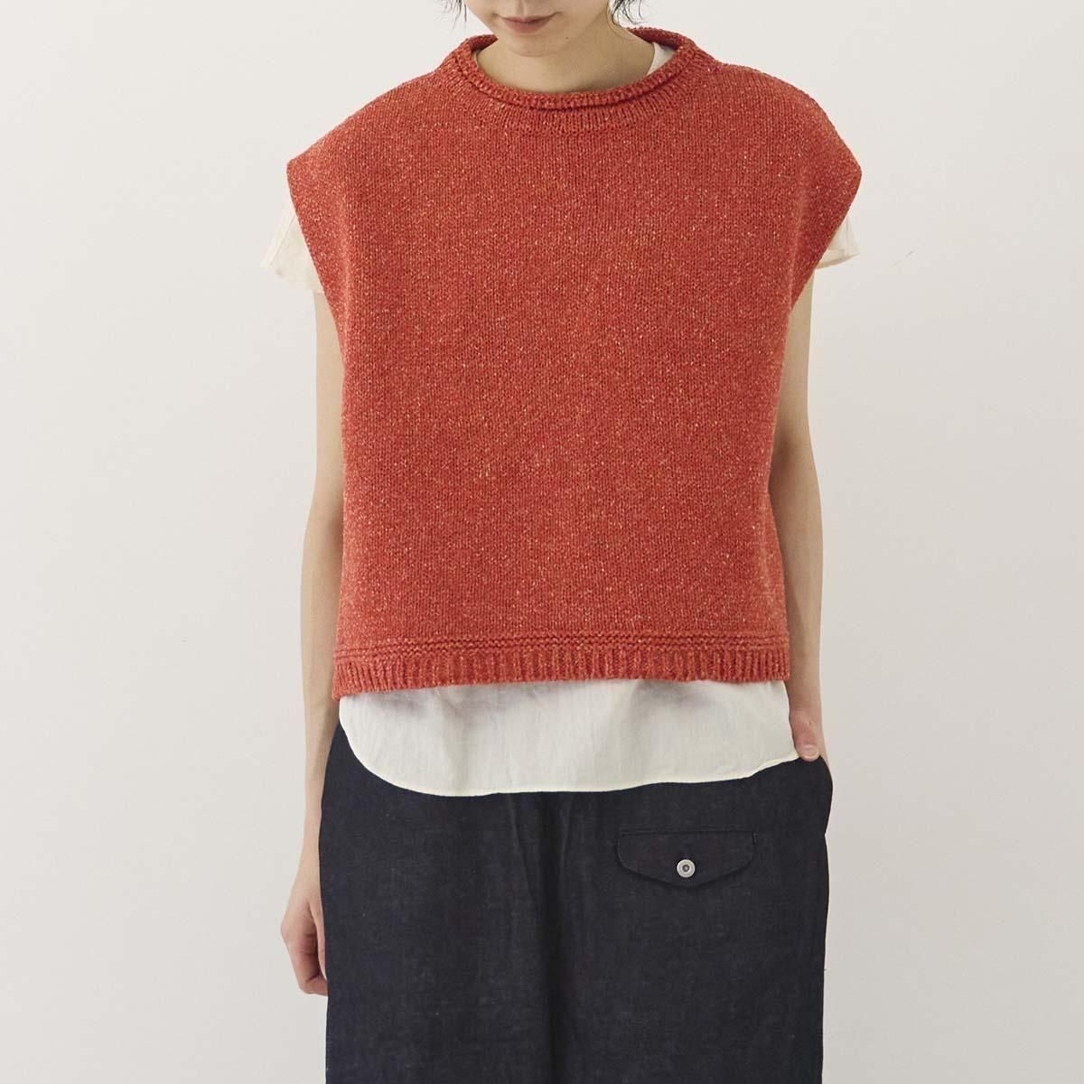 Atelier d'antan | コットンシルクニットベスト〈 Dach 〉 3colors