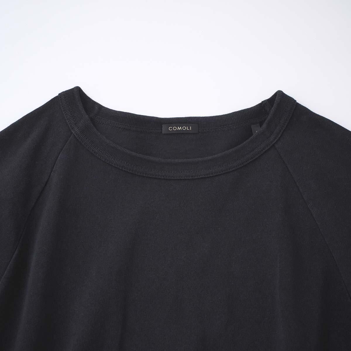 【COMOLI】コットンジャージ ベースボールTシャツ　サイズ3 COMOLI コットンジャージー ベースボールTシャツ FADE BLACK