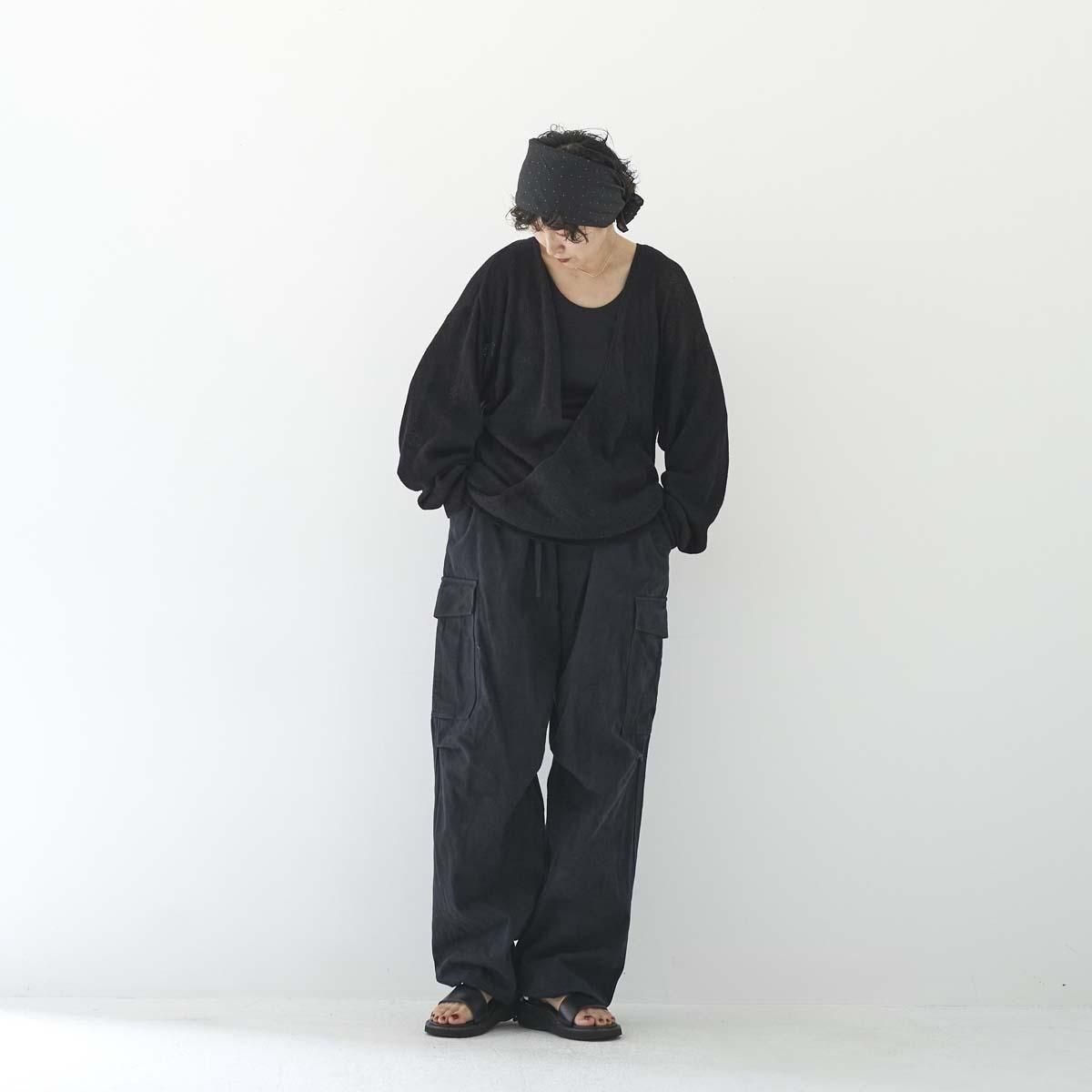 【25SS】COMOLI 7G ニットカシュクール プルオーバー BLACK COMOLI] コモリ 7G ニットカシュクール プルオーバー | INS