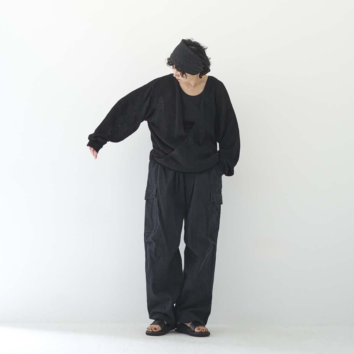 【25SS】COMOLI 7G ニットカシュクール プルオーバー BLACK COMOLI / 7Gニットカシュクール プルオーバート- dieci｜online shop