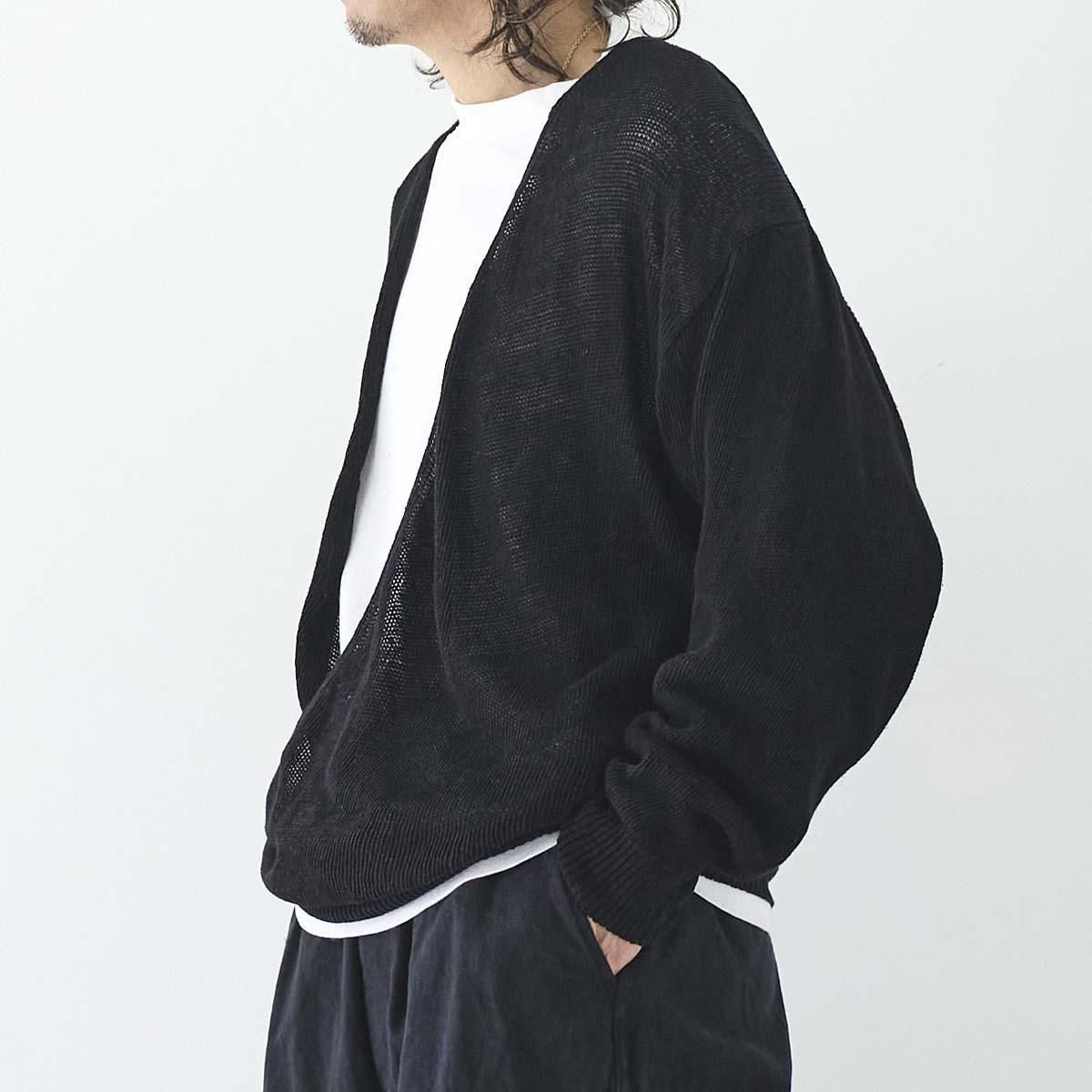 【25SS】COMOLI 7G ニットカシュクール プルオーバー BLACK COMOLI / 7Gニットカシュクール プルオーバート- dieci｜online shop
