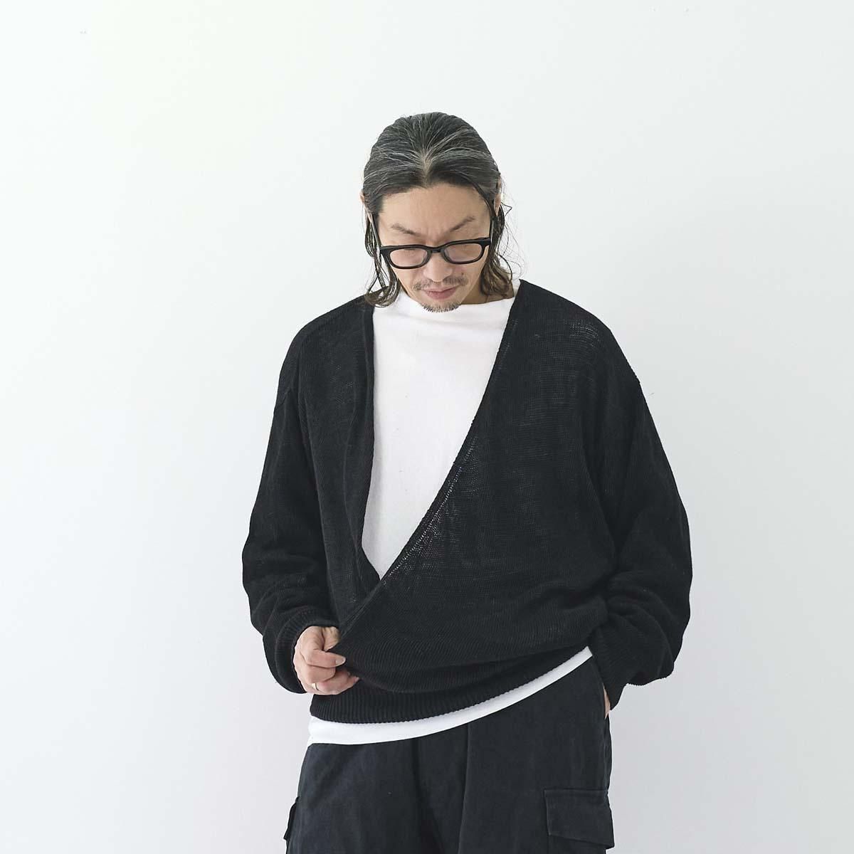 【25SS】COMOLI 7G ニットカシュクール プルオーバー BLACK COMOLI / 7Gニットカシュクール プルオーバート- dieci｜online shop