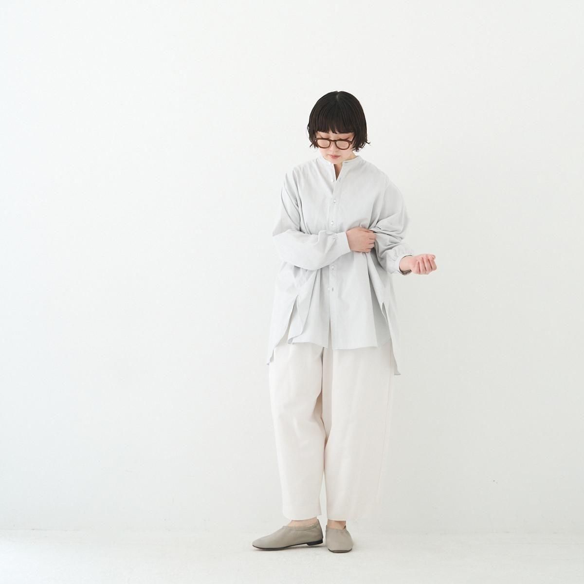 SP (エシュペー) / ORGANIC COTTON OXFORD BAND COLAR SHIRT