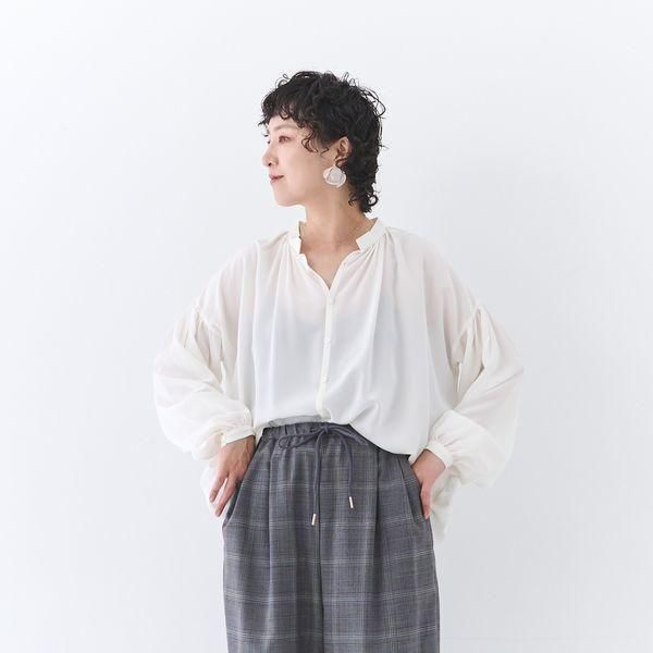 humoresque(ユーモレスク)/gather blouse silk 24SS dieci