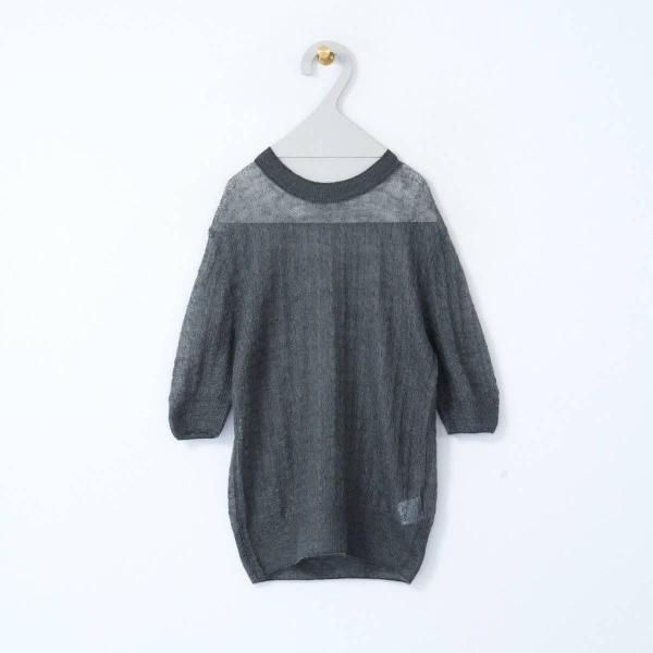 babaco / Fine Mohair Silk Half Sleeve Pullover