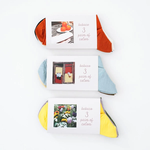 babaco/ 3 Pairs of Colors Socks