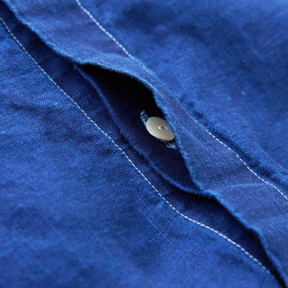 ☆ インドボダイジュ♪ 太幹曲がり 110cm♪ SP (エシュペー) / WIDE GATHER BLOUSE / INDIGO LINEN - dieci