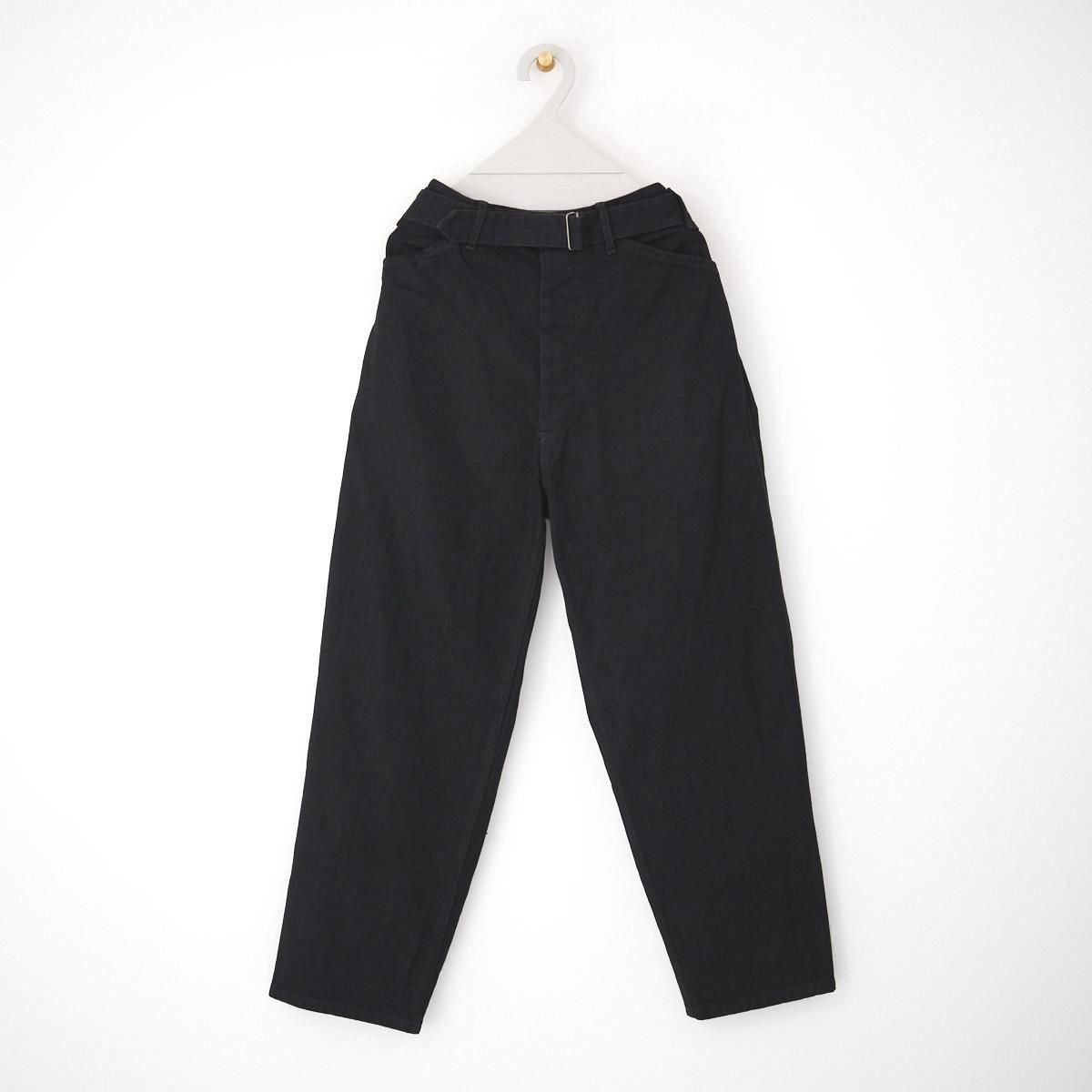 【8月末まで】 COMOLI ベルテッドデニム ブラック 23ss サイズ1 COMOLI /ブラックデニム ベルテッドパンツ dieci｜online shop