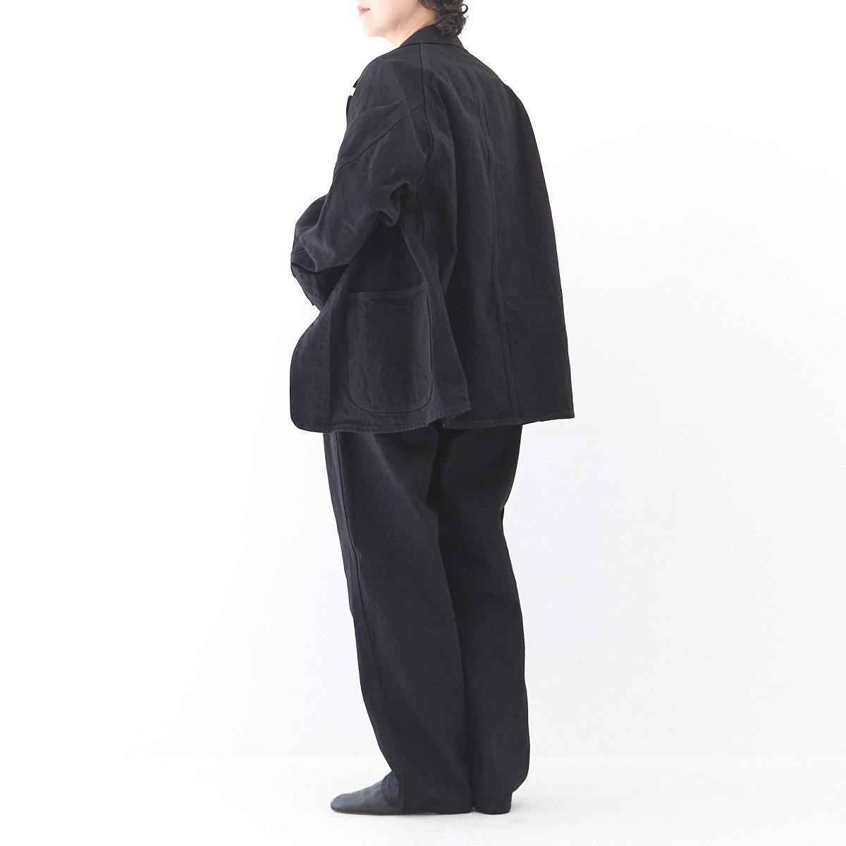 COMOLI /ブラックデニム ベルテッドパンツ dieci｜online shop