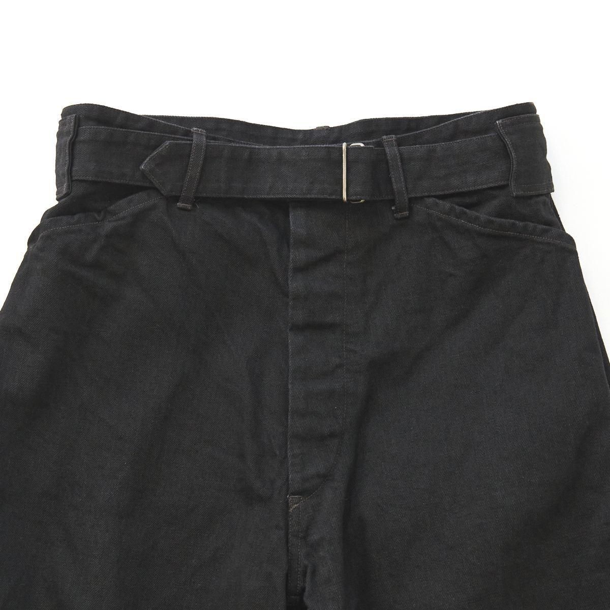 COMOLI 20SS ベルテッドデニムパンツブラック comoli ベルテッドパンツ ブラックデニム 20ss サイズ2 希少