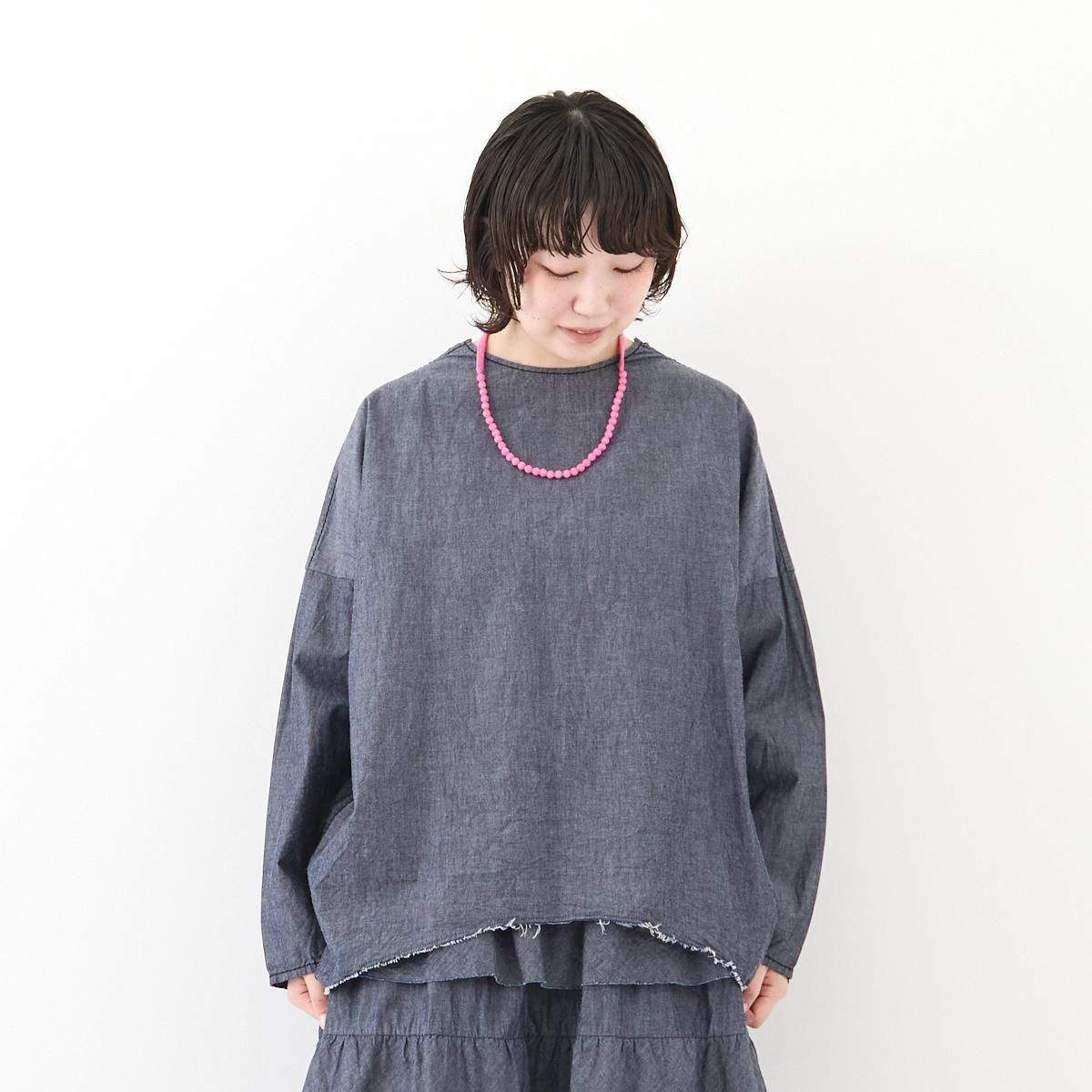 homspun☆今期新品未使用ライトオンスシ ヤンブレープルオーバーブラウス homspun ライトオンスシャンブレープルオーバーブラウス