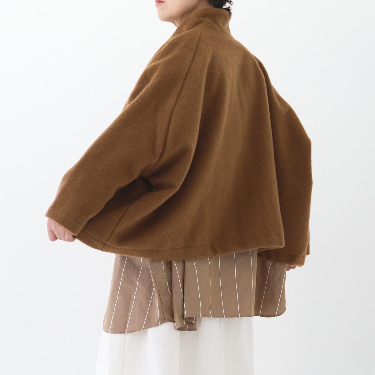 ギャレゴデスポート　ブラウン ウール100%ジャケット オープンフロント GALLEGO DESPORTES｜ギャレゴデスポート