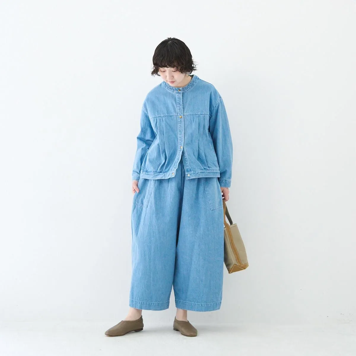 Atelier d'antan / デニムサイドポケットワイドパンツ Perriere