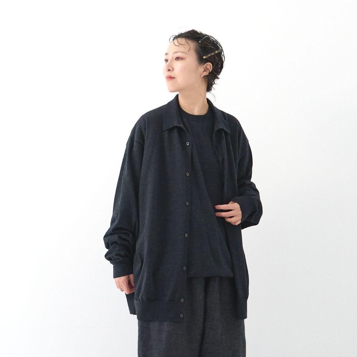 【目立った傷や汚れなし】COMOLI 24aw ウール衿付きカーディガン COMOLI] コモリ ウール 衿付きカーディガン | INS ONLINE STORE