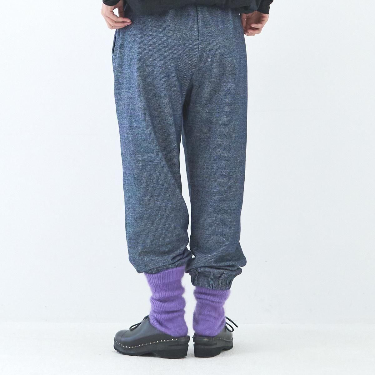 homspun ホームスパン サルエルパンツ homspun(ホームスパン）/ インディゴバイヤスインレイ裏毛カットソー