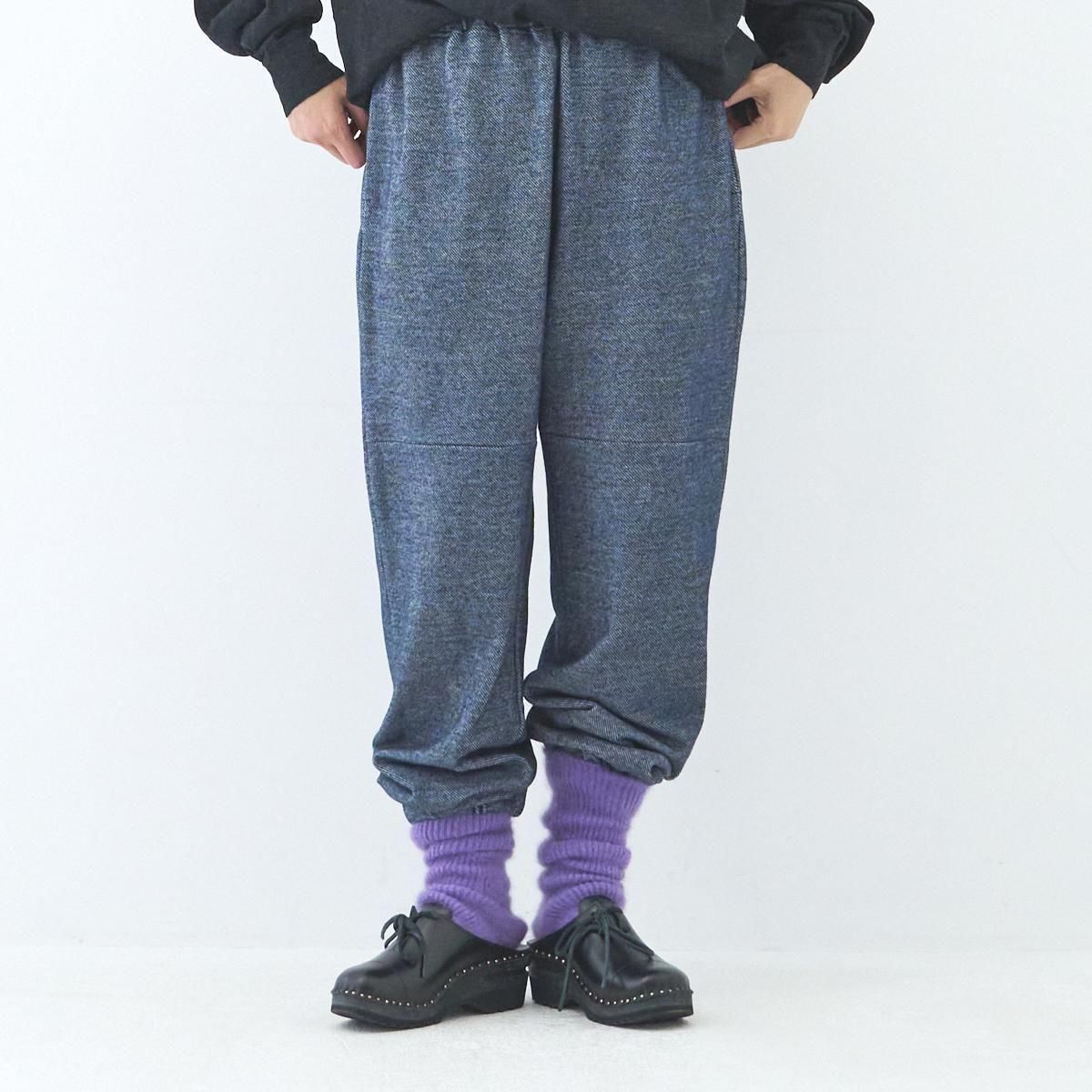 homspun(ホームスパン）/ インディゴバイヤスインレイ裏毛カットソー