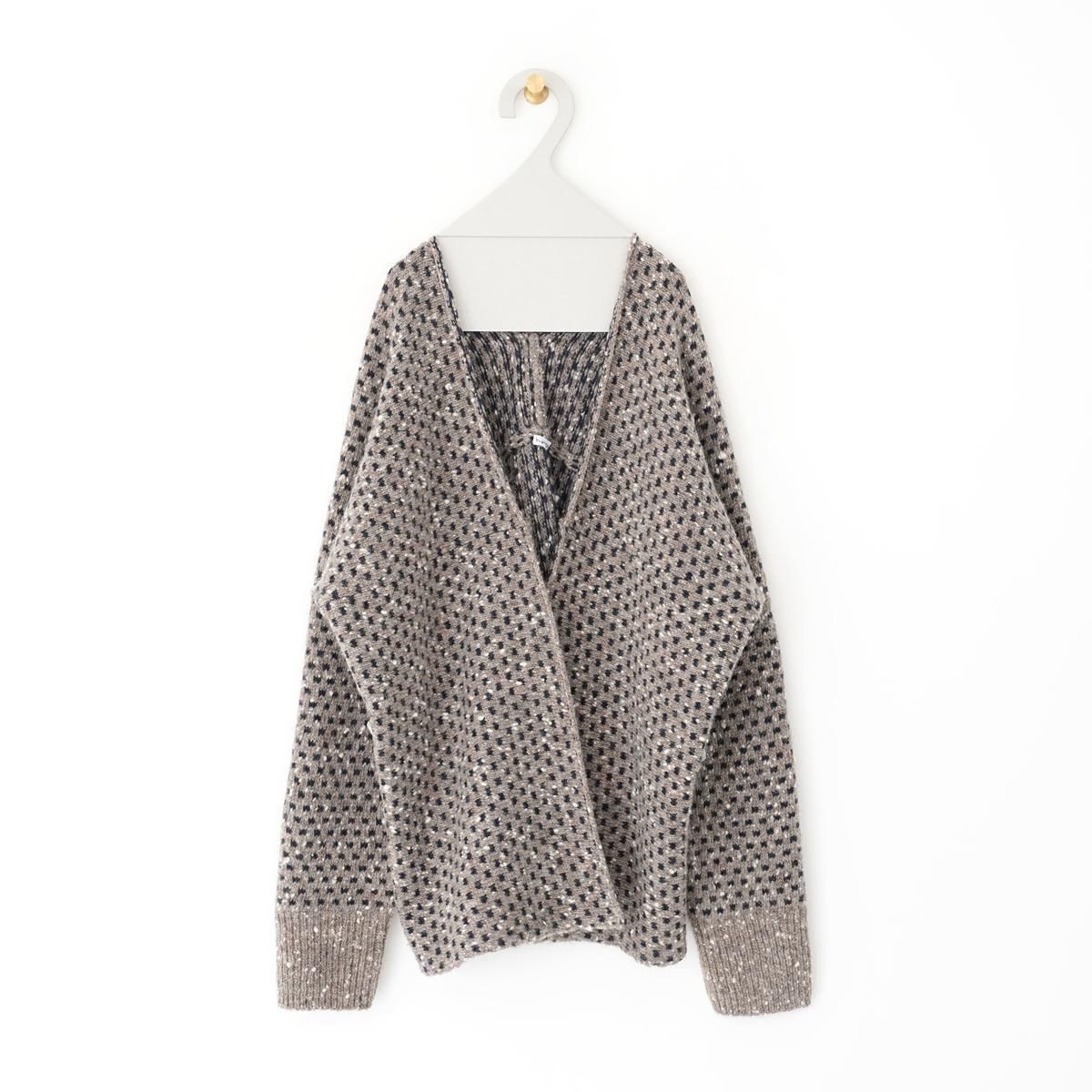 25aw 新品　homspun ナチュラルネップジャガード カーディガン homspun(ホームスパン) /ナチュラルネップ ジャガード カーディガン