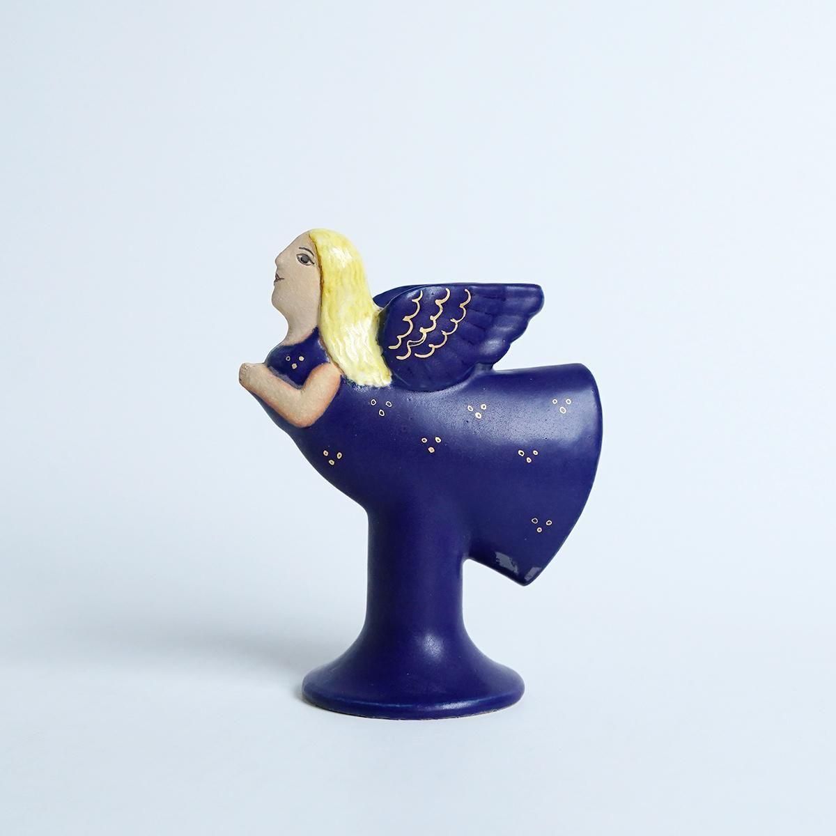 Lisa Larson（リサ・ラーソン）CANDLE HOLDER flying angel 天使 [BLUE