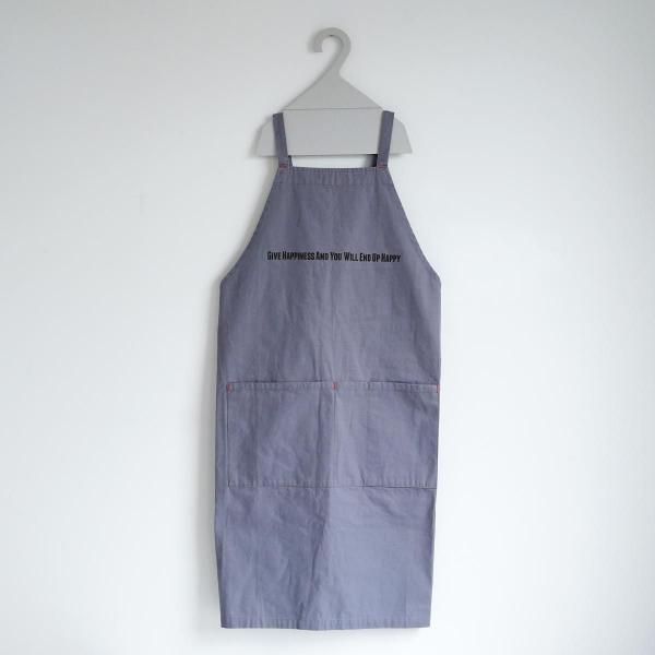 VOIRY/BASIC APRON-GIVE HAPPINESS