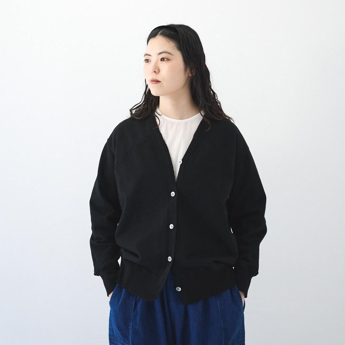 homspun / コンパクト裏毛 Vネックカーディガン dieci｜online shop