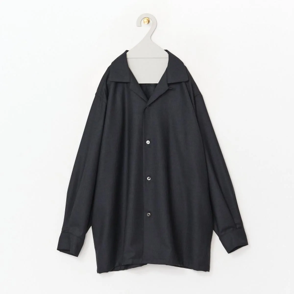 SP (ڡ)exhibition / CLASSIC FINE WOOL OPEN COLLAR SHIRT