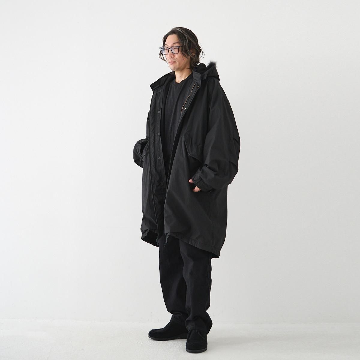 COMOLI コットンナイロンフーデッドコート 2 COMOLI コットンナイロン ミリタリーフーデッドコート(Black) - DIMPLE