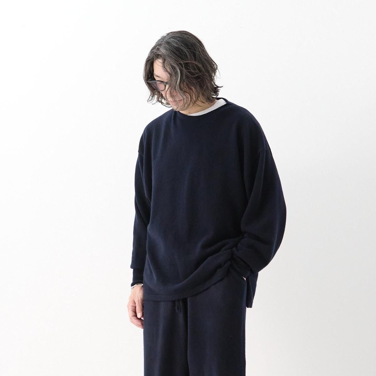 COMOLI カシミヤ コモリニット ネイビー COMOLI (コモリ) カシミヤ コモリニット