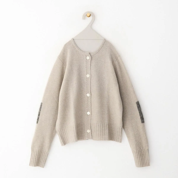 eleven 2nd / Elbow Patch crew neck Cardigan