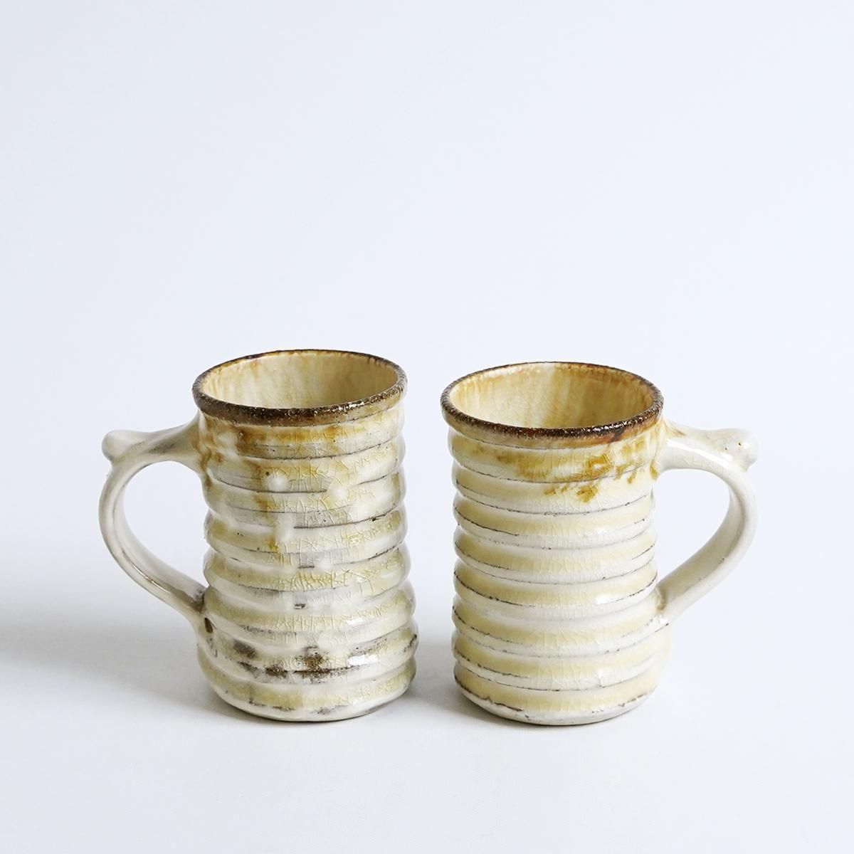 日本陶磁大系 七尾佳洋／白釉鎬手マグカップ - dieci｜online shop