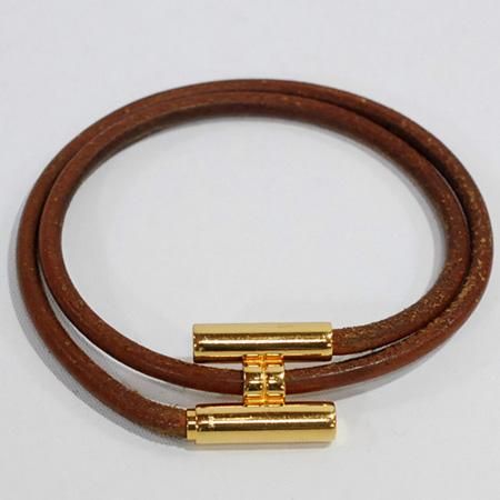 Hermes エルメス ブレスレット トゥルニ 2重ブレスレット 本革 レザー ゴールド金具 Primulet プライムレット 公式サイト ブランド プレミアム リサイクル