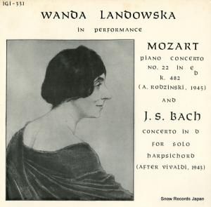 ɥե mozart; piano concerto no.22 in eb, k.482 IGI-331