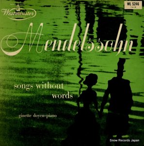 ͥåȡɥ磻 mendelssohn; songs without words vol.2 WL5246