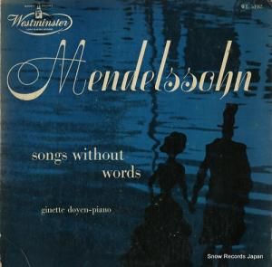 ͥåȡɥ磻 mendelssohn; songs without words vol.1 WL5192