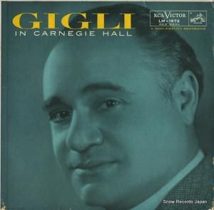 ٥˥ߡΡ gigli in carnegie hall LM-1972
