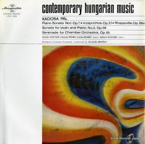 ߥϡɥ顼 kadosa pal; piano sonata no.1, op.7 / contemporary hungarian music LPX11532
