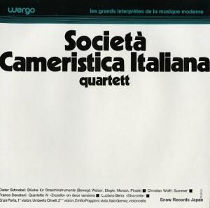 SOCIETA CAMERISTICA ITALIANA QUARTETT societa cameristica italiana quartett WER60053