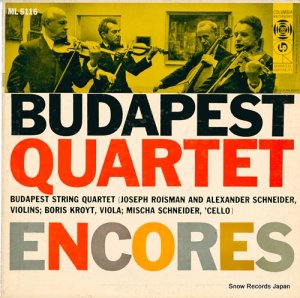 ֥ڥȸڻͽ budapest quartet encores ML5116