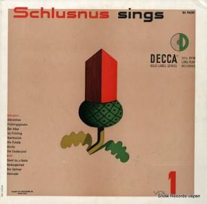 ϥåҡ륹̥ schlusnus sings volume 1 DL9620