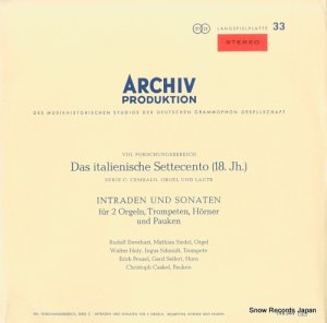V/A intradas and sonatas for 2 organs, trumpets, horns and kettle-drums 198349