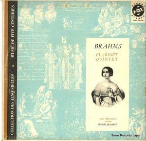 衼ȡߥҥ㥨륹 brahms; clarinet quintet STDL500.560
